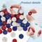 120pcs 4th of July Patriotic Beads 10mm Crystal Beads Red Blue Bead Polymer Clay Pave Disco Ball Craft Bead for Independence Day Friendship Bracelet Necklace Earring Jewelry Making